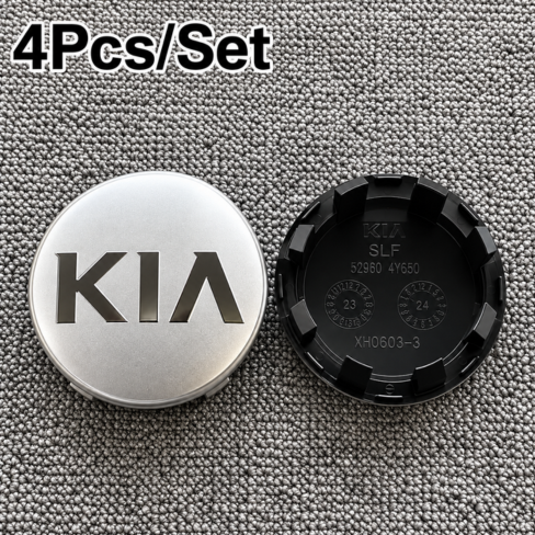 KIA 4Pcs 58mm Car Wheel Center Hub Caps Logo Cover Accessories