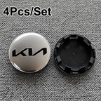 KIA 4Pcs 58mm Car Wheel Center Hub Caps Logo Cover Accessories