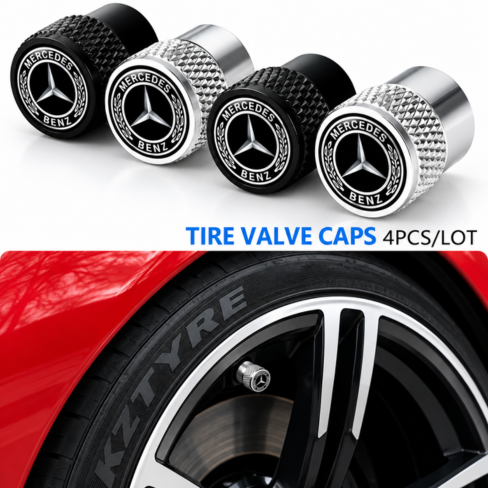 Mercedes Benz Car Wheel Tire Valve Caps Anti-Leak Airproof