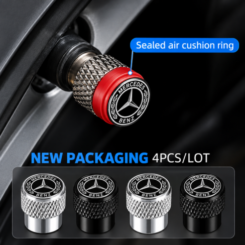 Mercedes Benz Car Wheel Tire Valve Caps Anti-Leak Airproof