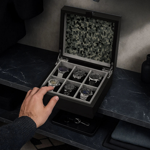 MOZSLY Luxury 6 Watch Display Box – The Architect · NOX