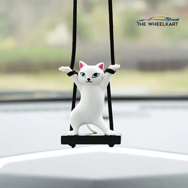 1pc Charming Cat Car Pendant, Cute Cat Dancing Cat