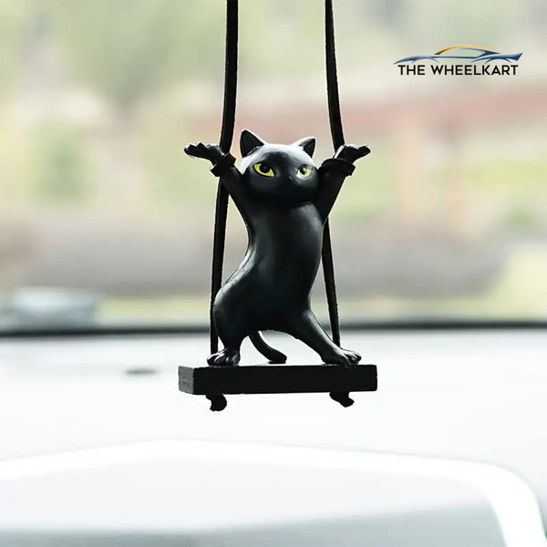 1pc Charming Cat Car Pendant, Cute Cat Dancing Cat