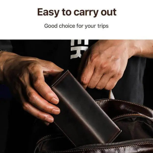 Men's Leather Watch Travel Organizer for 2 Watch