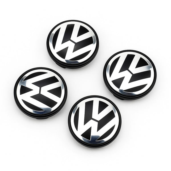 4PCS Volkswagen Wheel Centre Cap Badges – 56MM / 60MM / 68MM Sizes