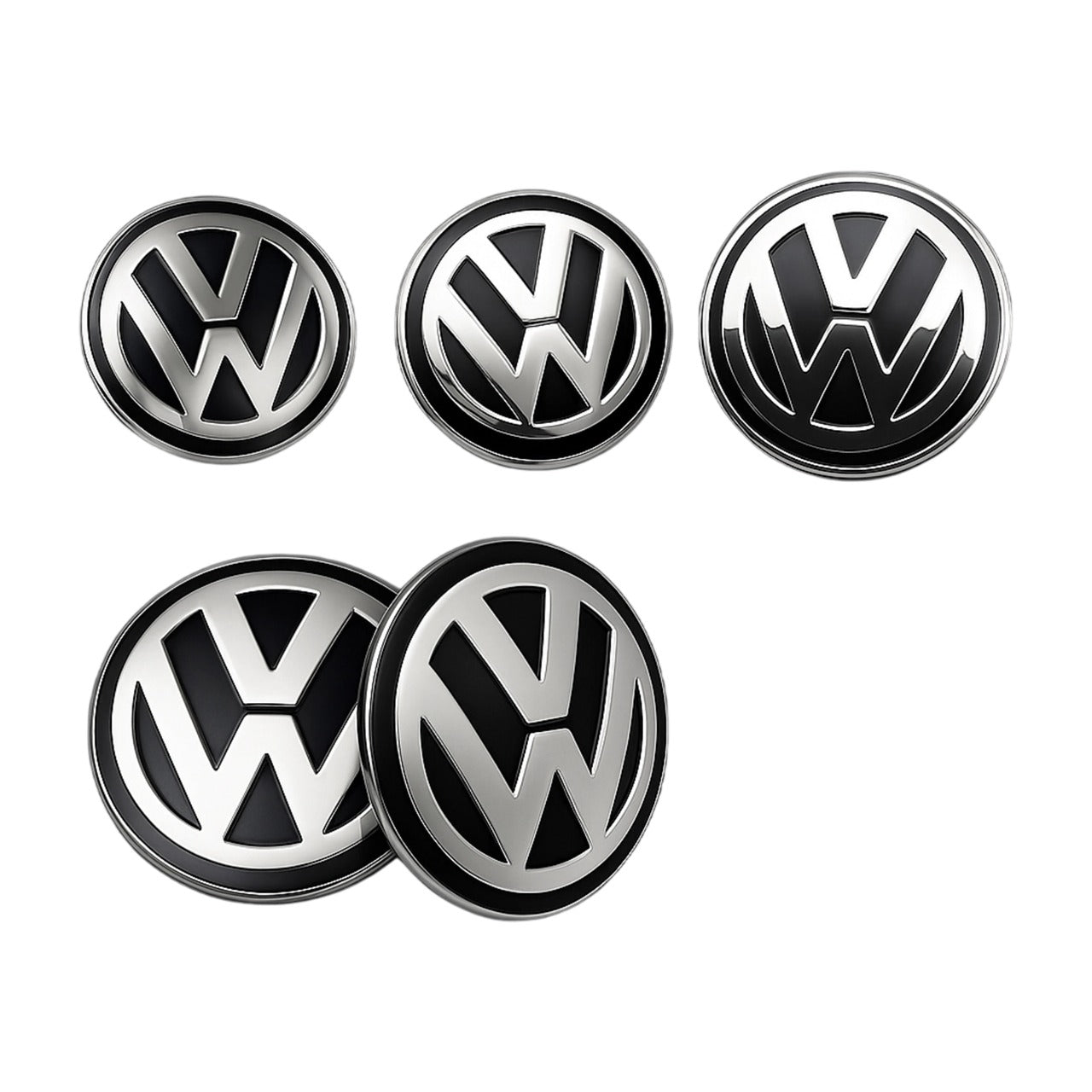 4PCS Volkswagen Wheel Centre Cap Badges – 56MM / 60MM / 68MM Sizes