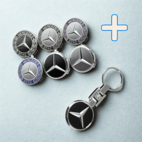 Bundle 4 - Mercedes AMG Wheel Caps + Keychain