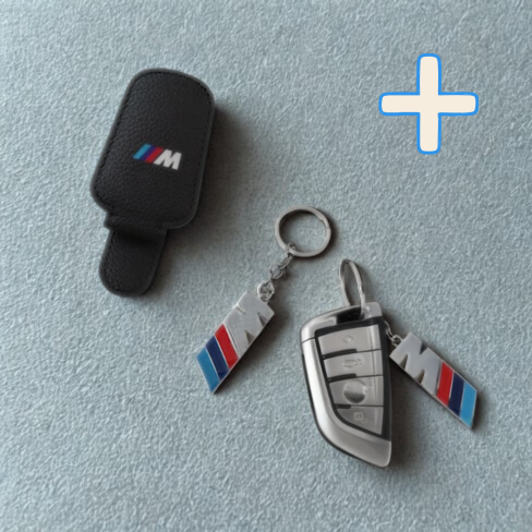 Bundle 6 - BMW Logo Keychain + Glasses Holder