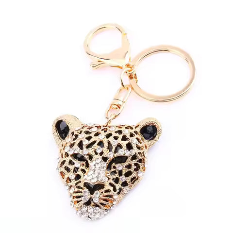 Jaguar Leopard Keychain Pendant – Luxury Animal Charm Bag Accessory