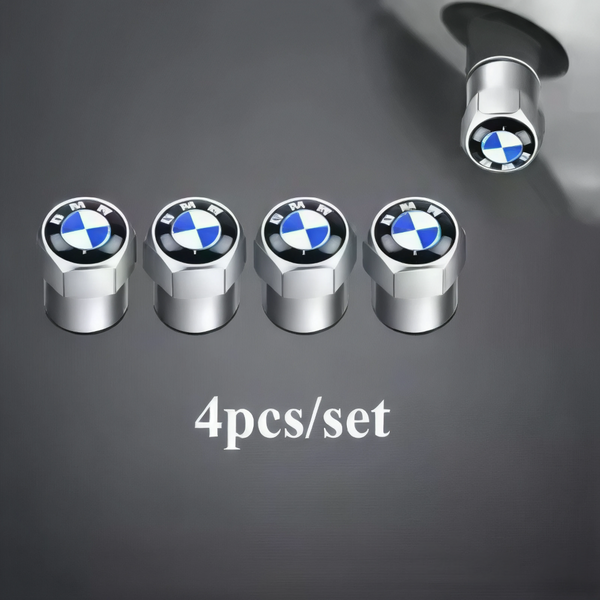 BMW Metal Tire Valve Caps – Defender Decorative Set of 4